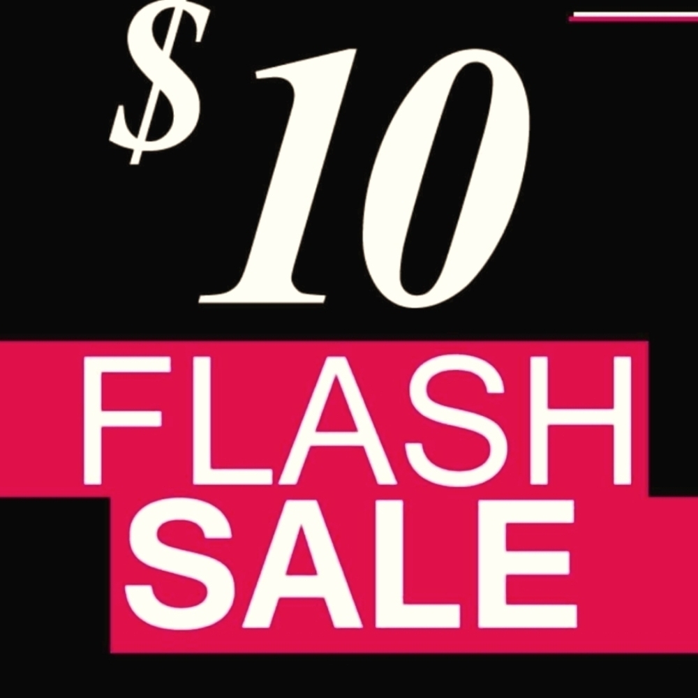 Many items marked just 10 bucks for the weekend.